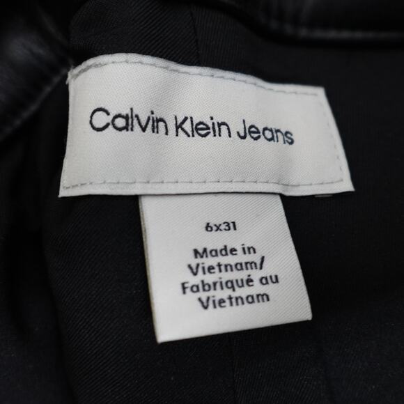 Calvin Klein Jeans  Faux Leather 90s Pants Black Beauty - 6 - Picture 3 of 10